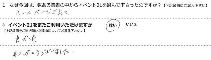 �z�[���y�[�W�Ō��āB
�ǂ������B
���肪�Ƃ��������܂����B