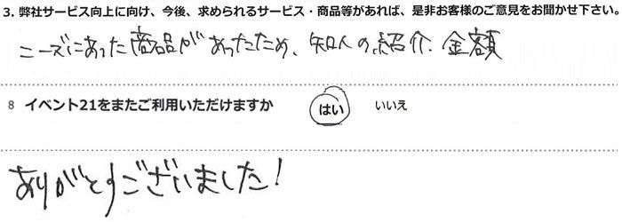 �j�[�Y�ɂ��������i�����������߁A�m�l�̏Љ�A���z�B���肪�Ƃ��������܂��B