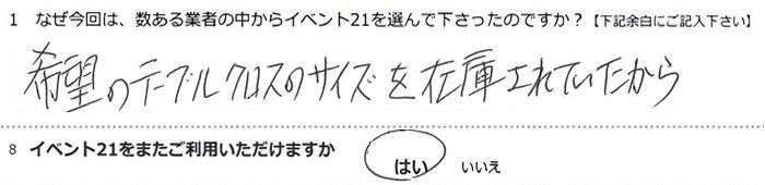 ��]�̃e�[�u���N���X�̃T�C�Y���݌ɂ���Ă�������