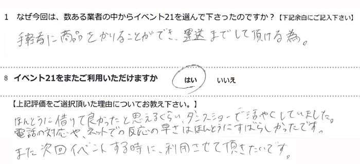 ��y�ɂ����i������鎖���ł��^�������Ă��������邽�߁B
�ق�ƂɎ؂�ėǂ������Ǝv���邭�炢�_���X�V�A�^�[�Ŋ��􂵂Ă��܂����B
�d�b�̑Ή��̂�l�b�g�ł̑Ή��̑����͖{���ɑf���炵�������ł��B
����Ȃǂ̊֌W�Ŋw���Ȃǂ̊����Ȃǂ��Ă���������ƍK���ł��B
�܂�����C�x���g���鎞�ɗ��p�����Ă������������ł��B