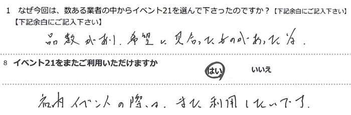 �i��������A��]�Ɍ����������̂��������ׁB
�Г��C�x���g�̍ۂ́A�܂����p�������ł��B