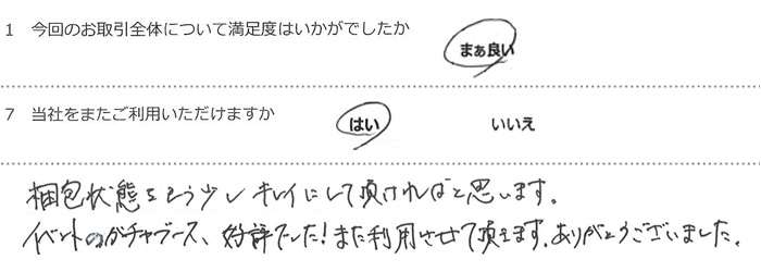 �����Ԃ����������L���C�ɂ��Ă���������΂Ǝv���܂��B
�C�x���g�̃K�`���u�[�X�A�D�]�ł����I�܂����p�����Ă��������܂��B
���肪�Ƃ��������܂����B