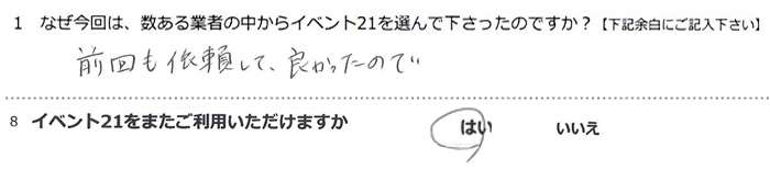 �O����˗����āA�ǂ������̂ŁB