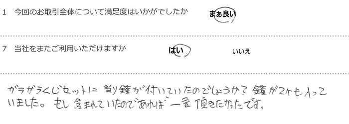 �K���K�������Z�b�g�ɓ�������t���Ă����̂ł��傤���H�����Q���������Ă��܂����B
�����܂܂�Ă����̂ł���Έꌾ�����������������ł��B