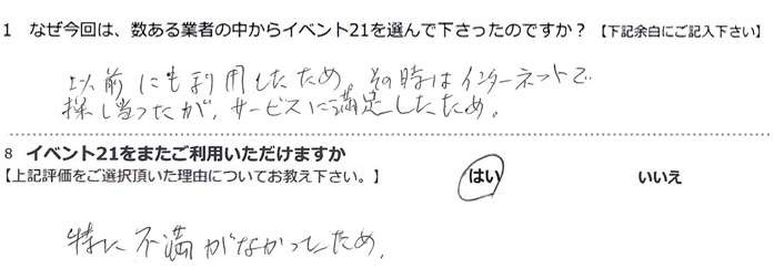 �ȑO�ɂ����p�������߁B���̎��̓C���^�[�l�b�g�ŒT�����Ă����A�T�[�r�X�ɖ����������߁B
���ɕs�����Ȃ��������߁B