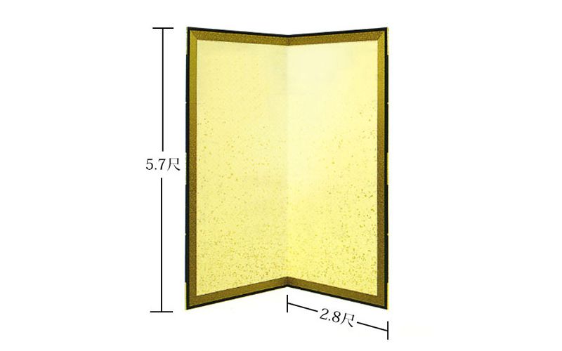 二曲和風屏風 レンタル