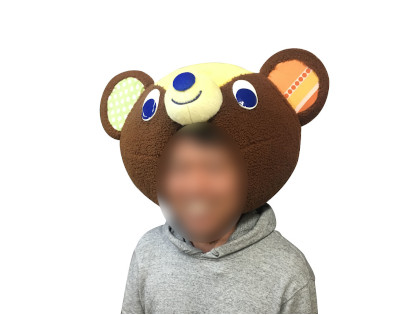 クマの顔出しキャップ レンタル